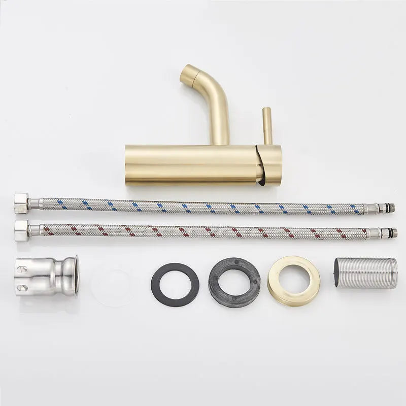 Brushed Gold Bathroom Faucet – 304 Stainless Steel