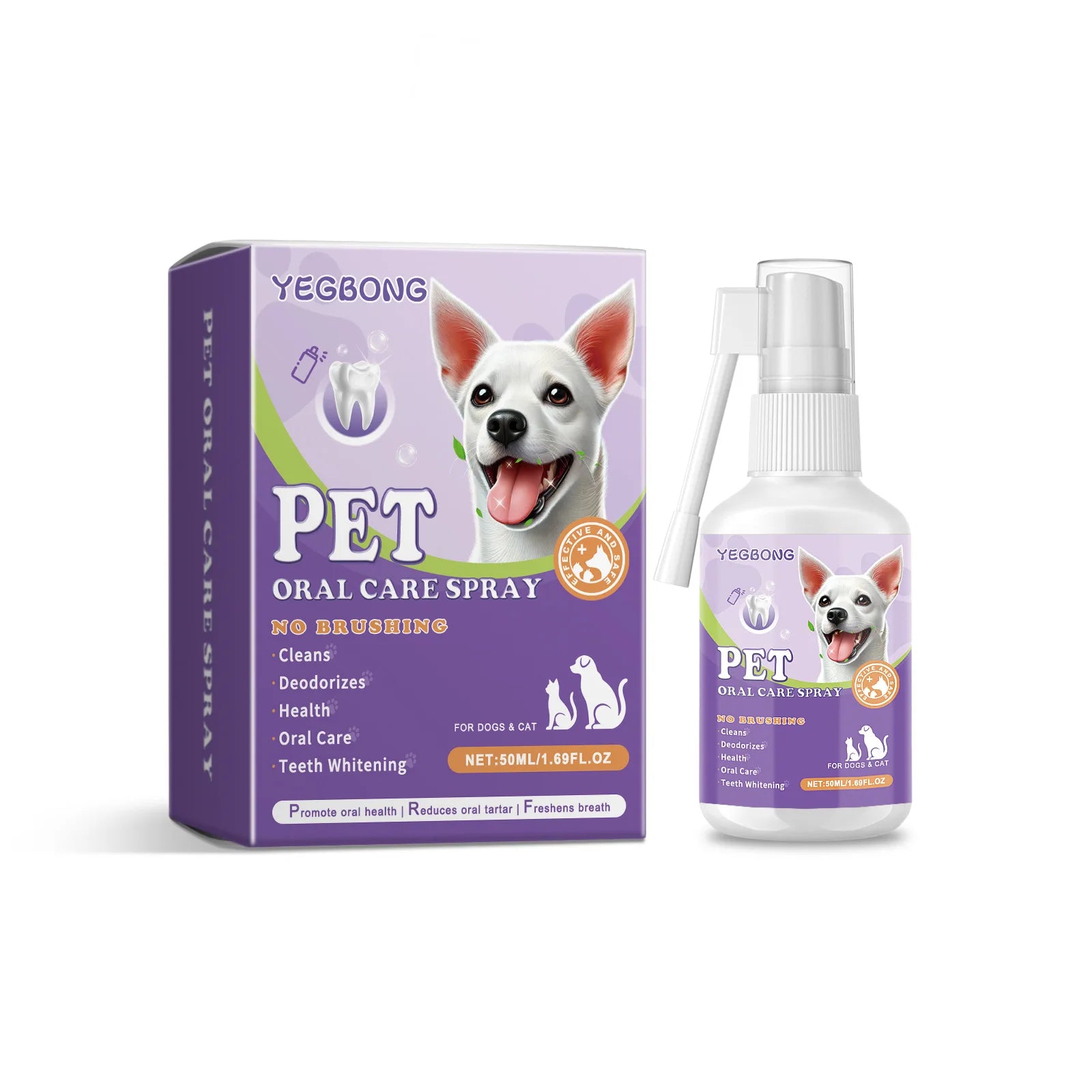 Pet Oral Cleaning Spray for Dogs and Cats