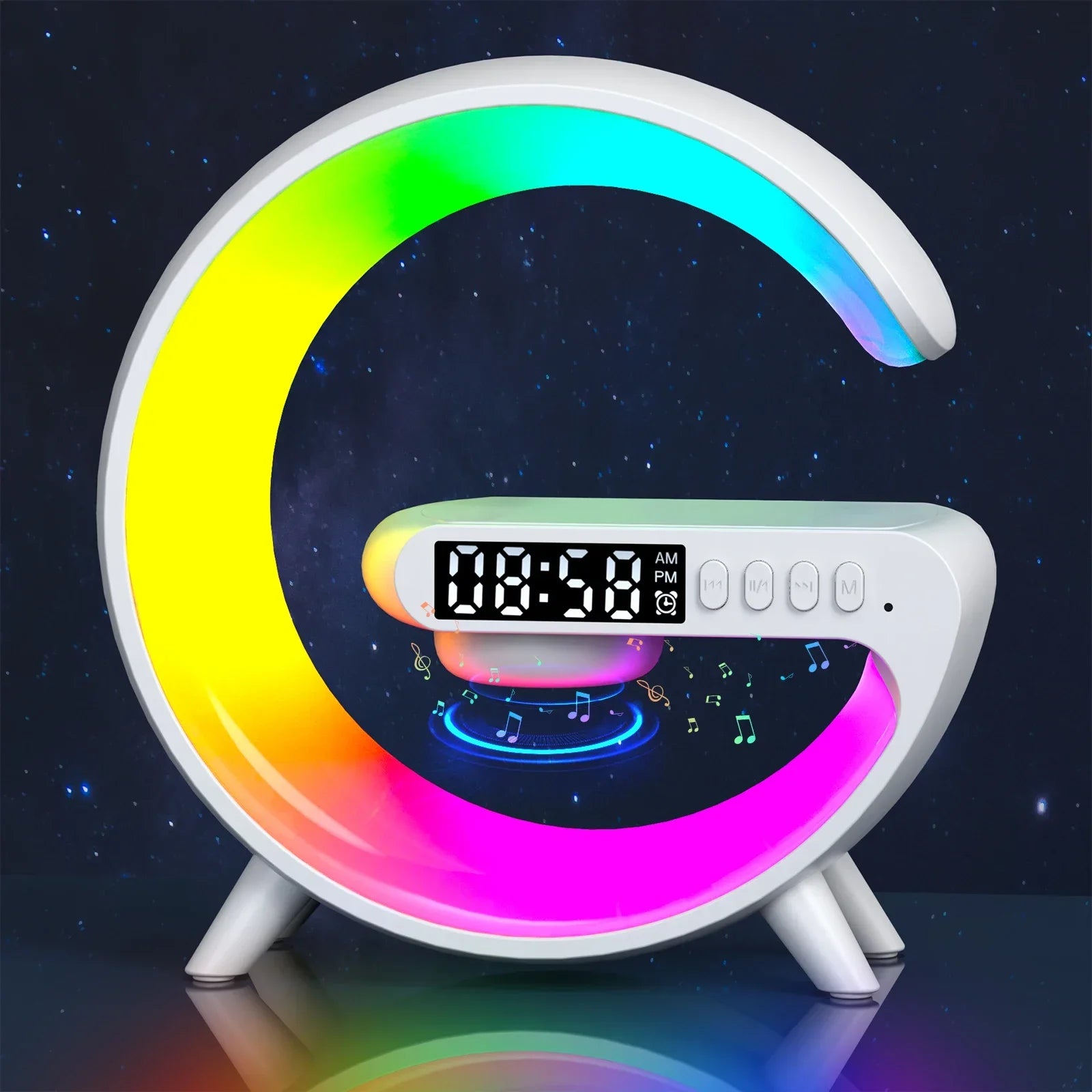 3-in-1 Wireless Charger with Speaker & RGB Light