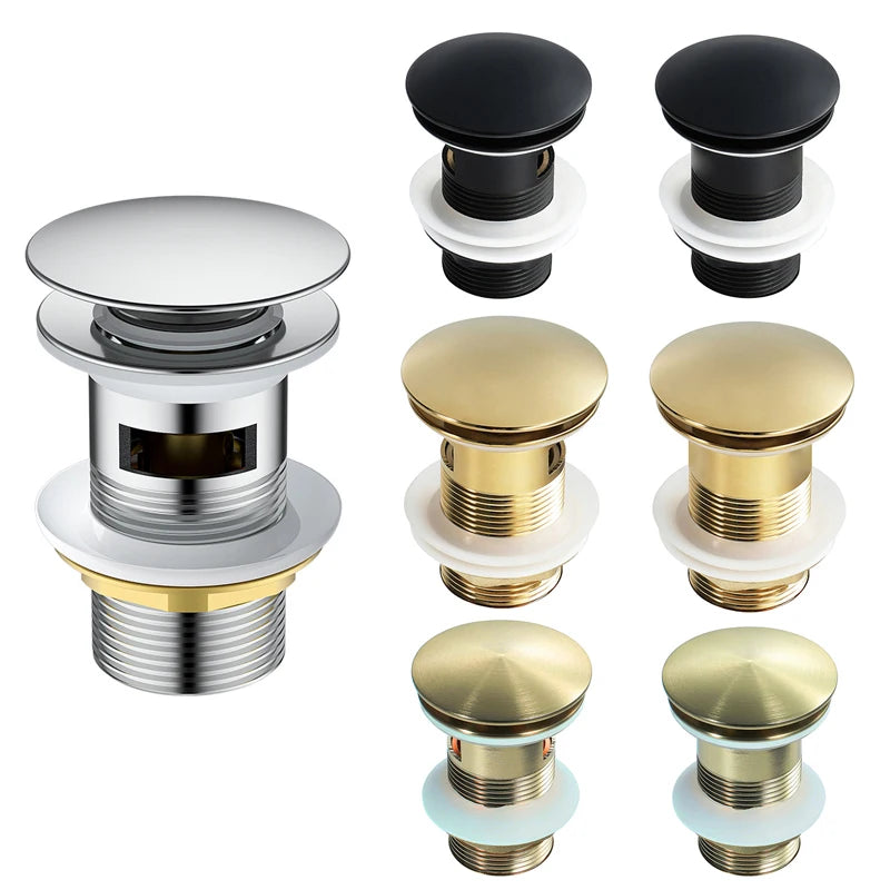 Brass Pop-Up Sink Drain
