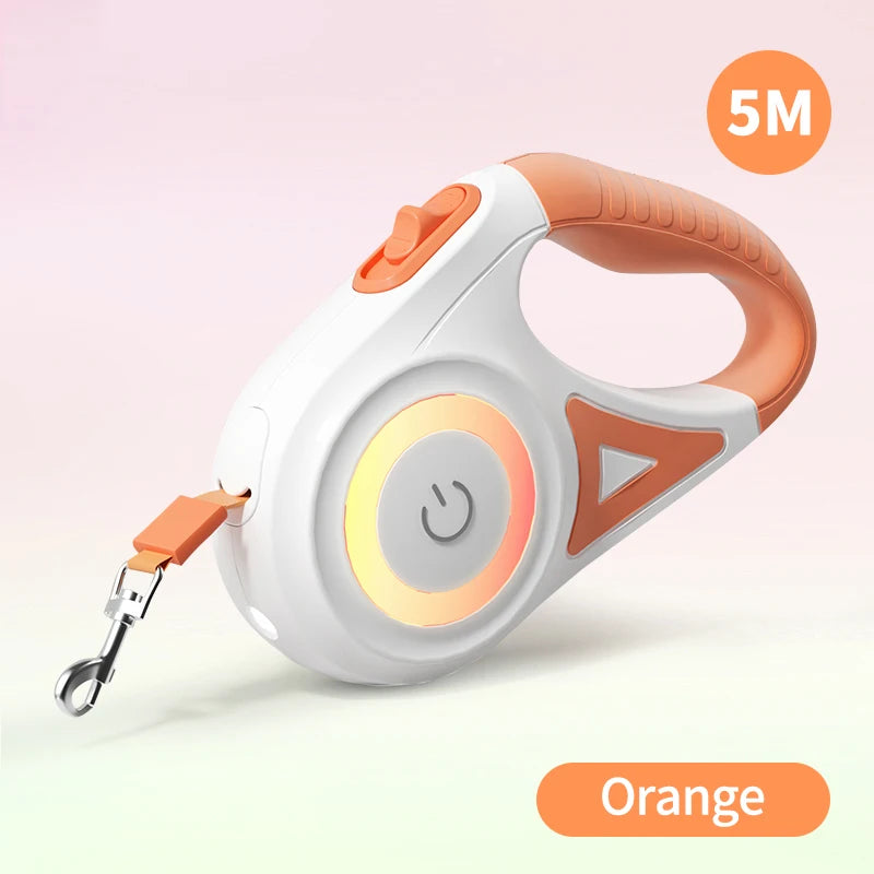 5M Retractable Dog Leash with LED Light, 35 kg