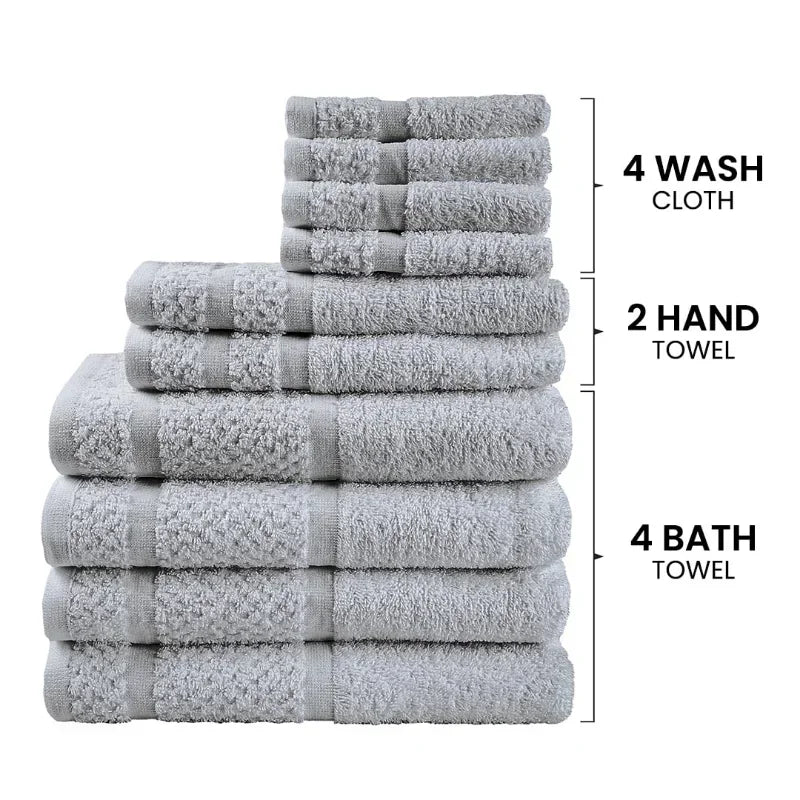 10-Piece Soft & Durable Towel Set