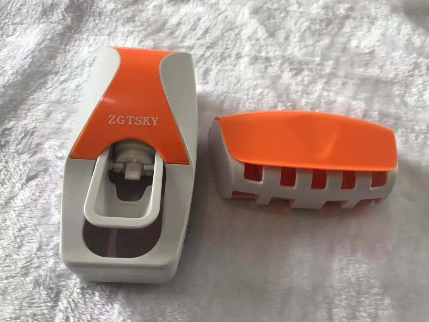 Automatic Toothpaste Dispenser & Toothbrush Holder