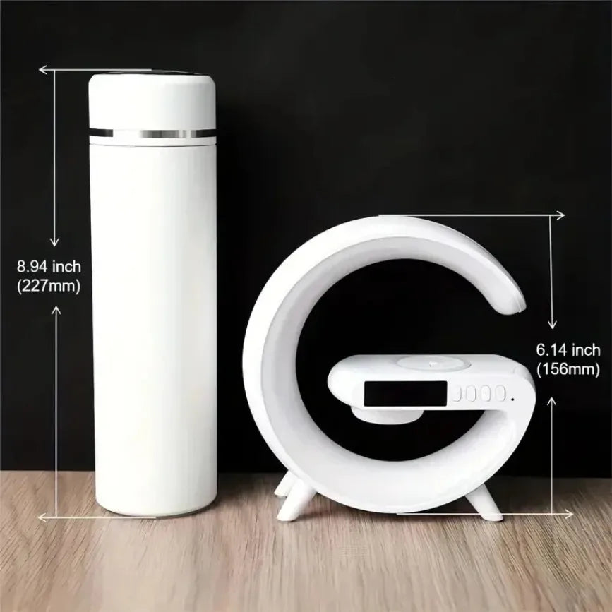 Wireless Charging Stand with Bluetooth Speaker & RGB Night Light