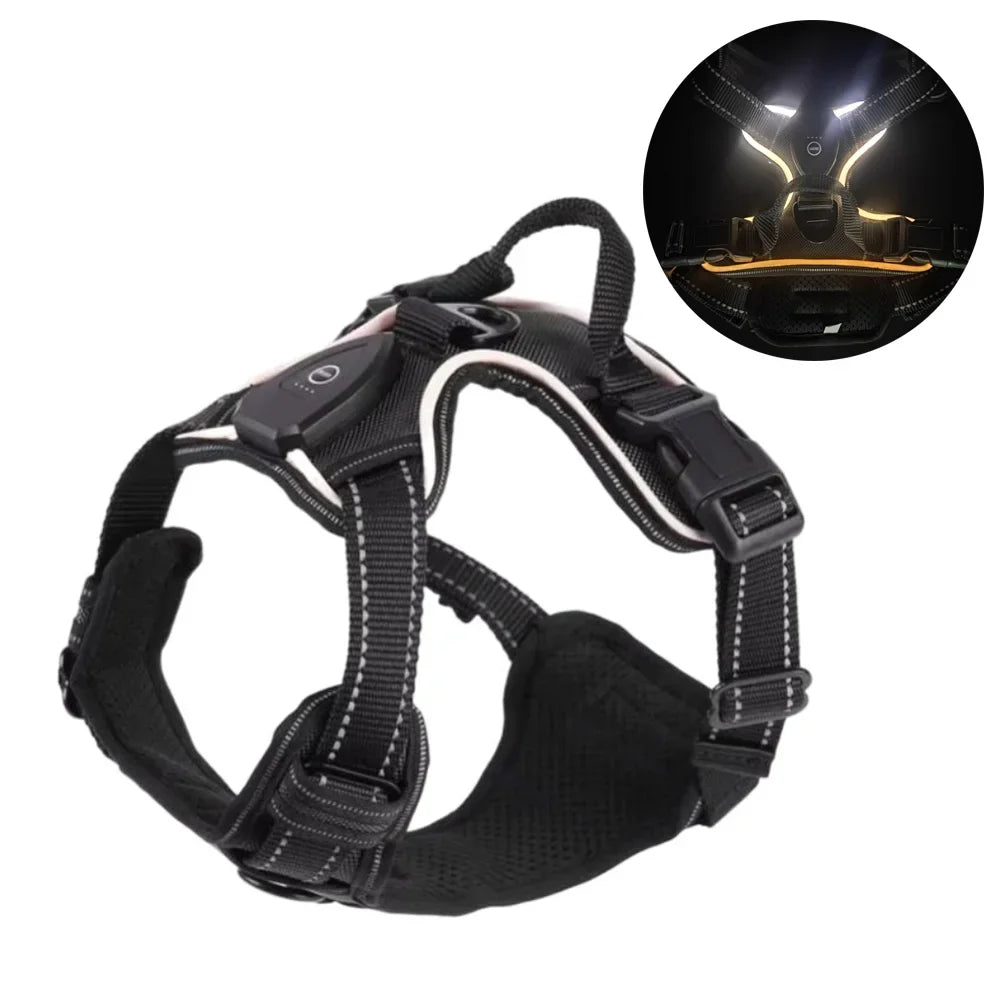 Breathable LED Rechargeable Dog Harness