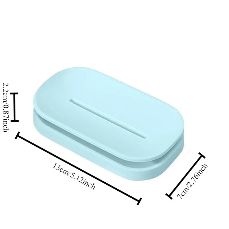 Double Layer Soap Box Portable Drain Soap Holder