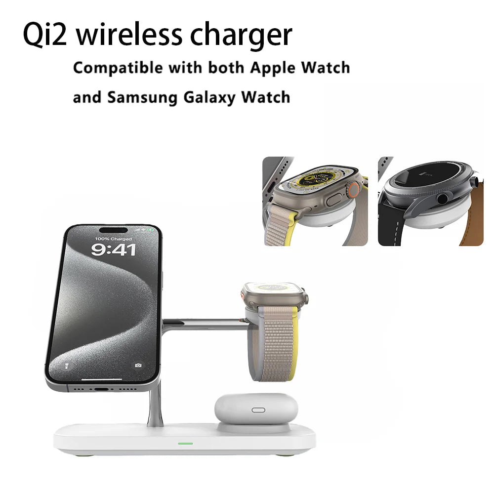 3 in 1 Wireless Charger Stand for iPhone, Apple Watch & AirPods