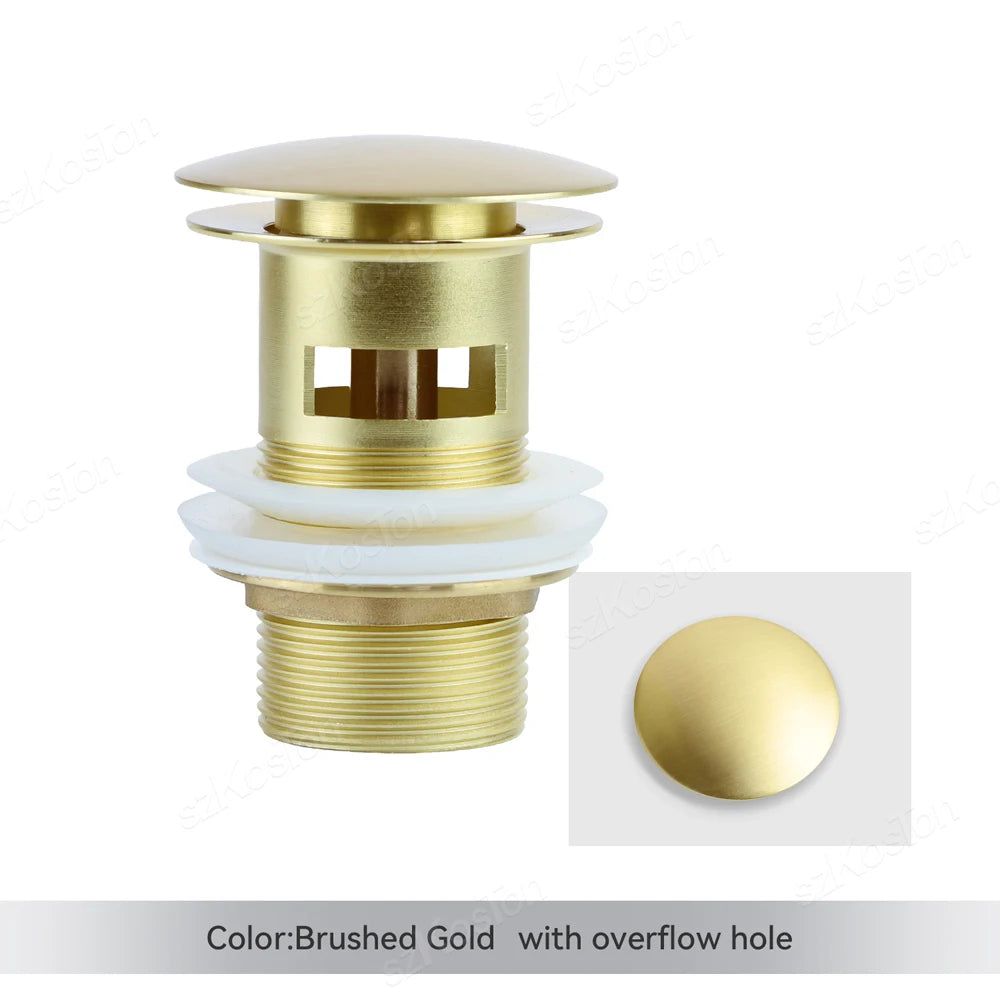 Brass Pop-Up Sink Drain