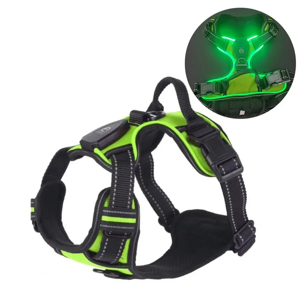 Breathable LED Rechargeable Dog Harness