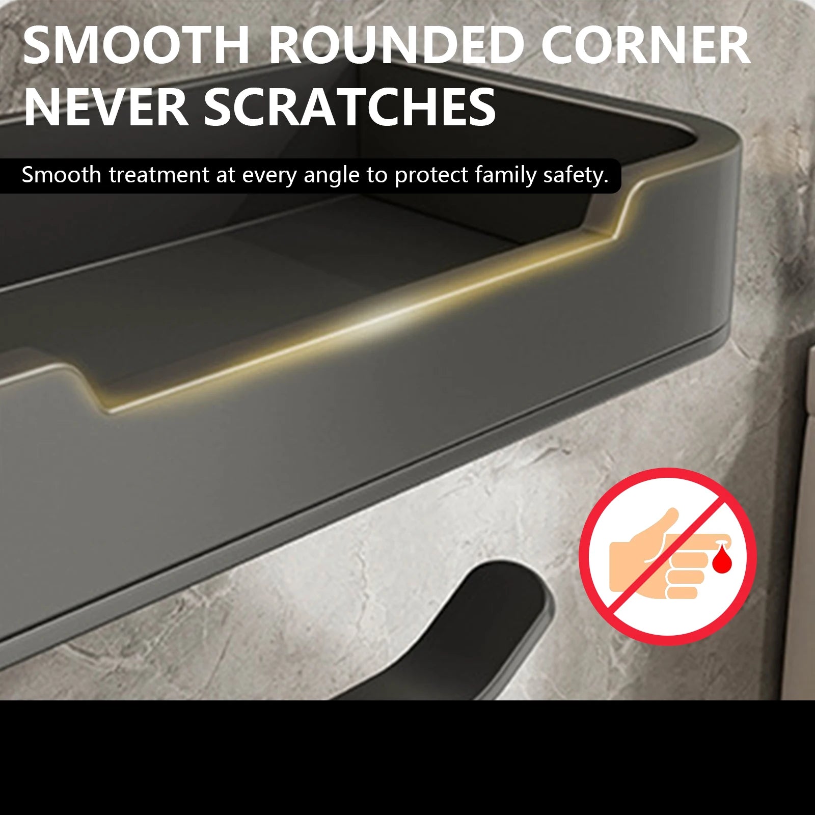 Aluminum Toilet Paper Holder with Shelf