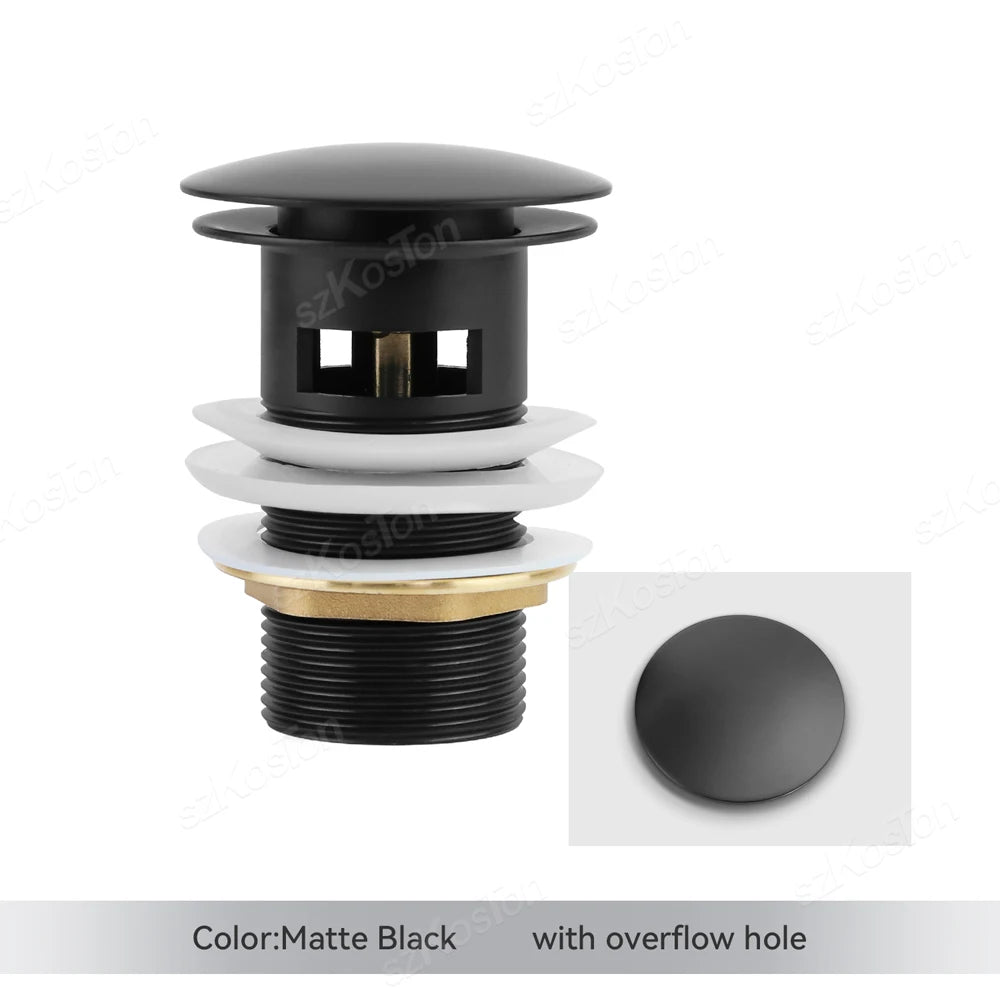 Brass Pop-Up Sink Drain