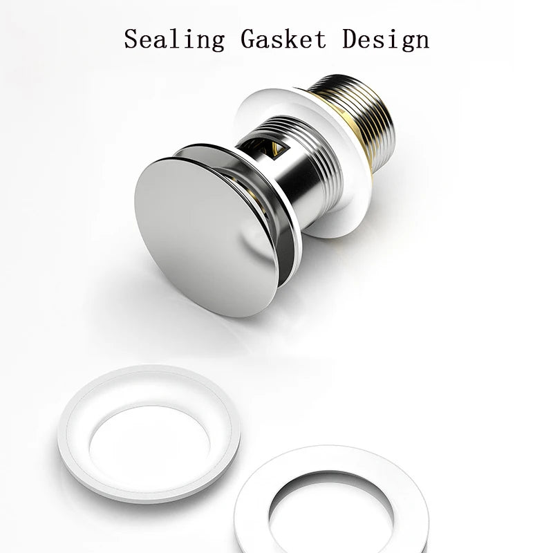 Brass Pop-Up Sink Drain