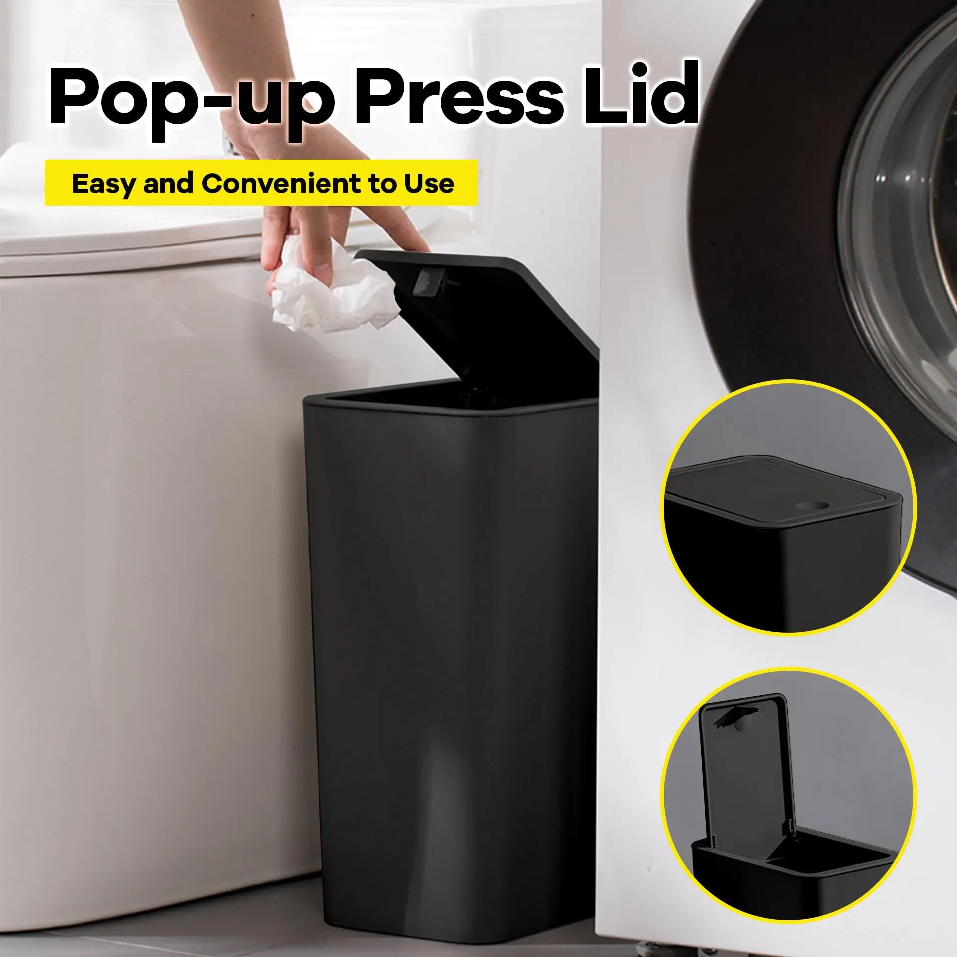 10L Bathroom Trash Can