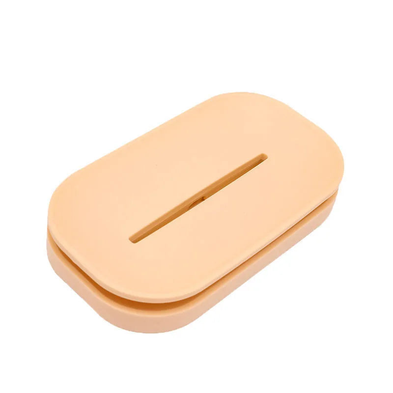 Double Layer Soap Box Portable Drain Soap Holder