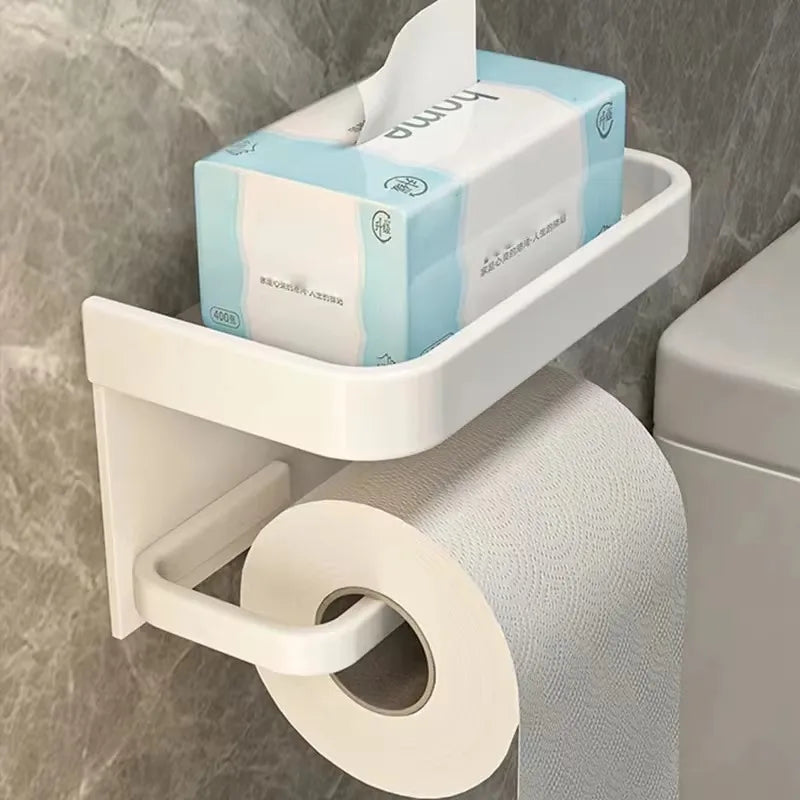 Black Gold Toilet Paper Holder with Shelf