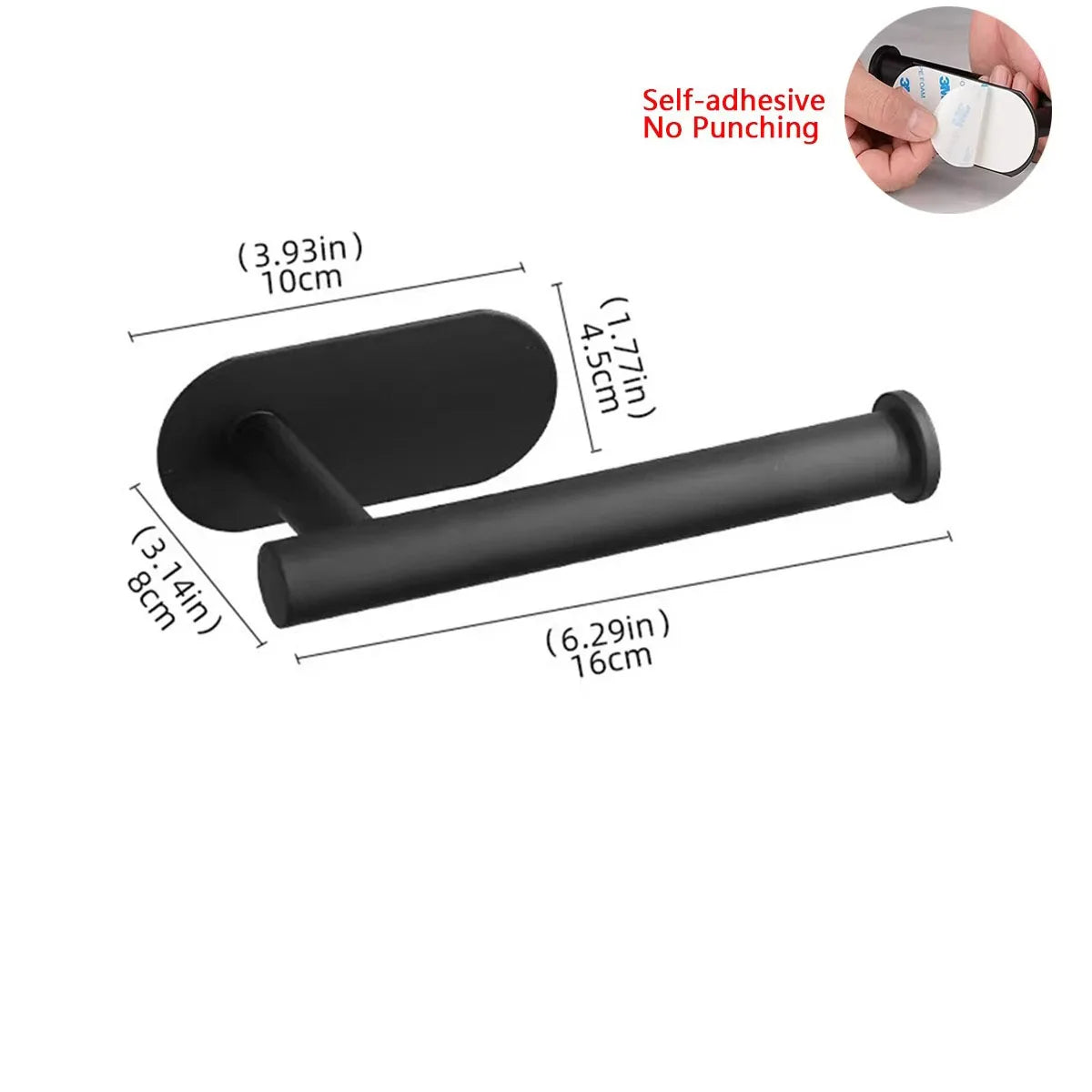 Black Gold Toilet Paper Holder with Shelf