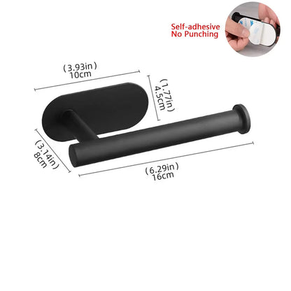 Black Gold Toilet Paper Holder with Shelf