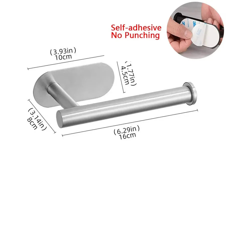 Black Gold Toilet Paper Holder with Shelf