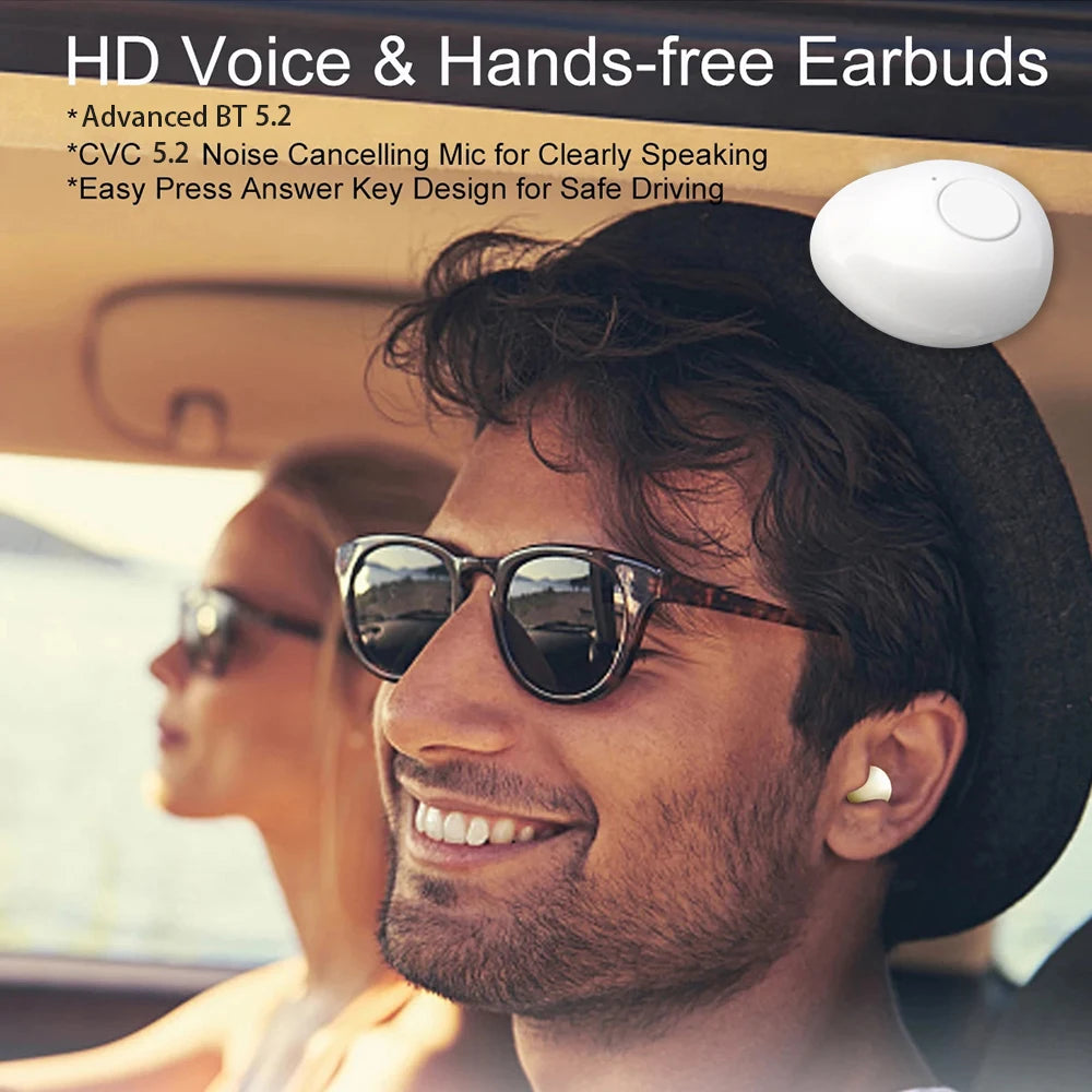 Mini Invisible Bluetooth Earbuds Wireless In-Ear Headphones