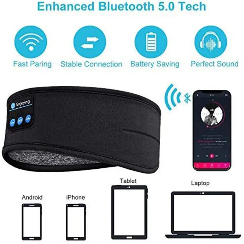 Wireless Bluetooth Sleep Headband with Music &amp; Eye Mask