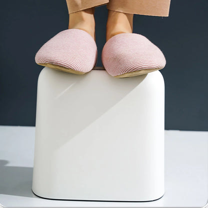 Narrow Press Lid Trash Can