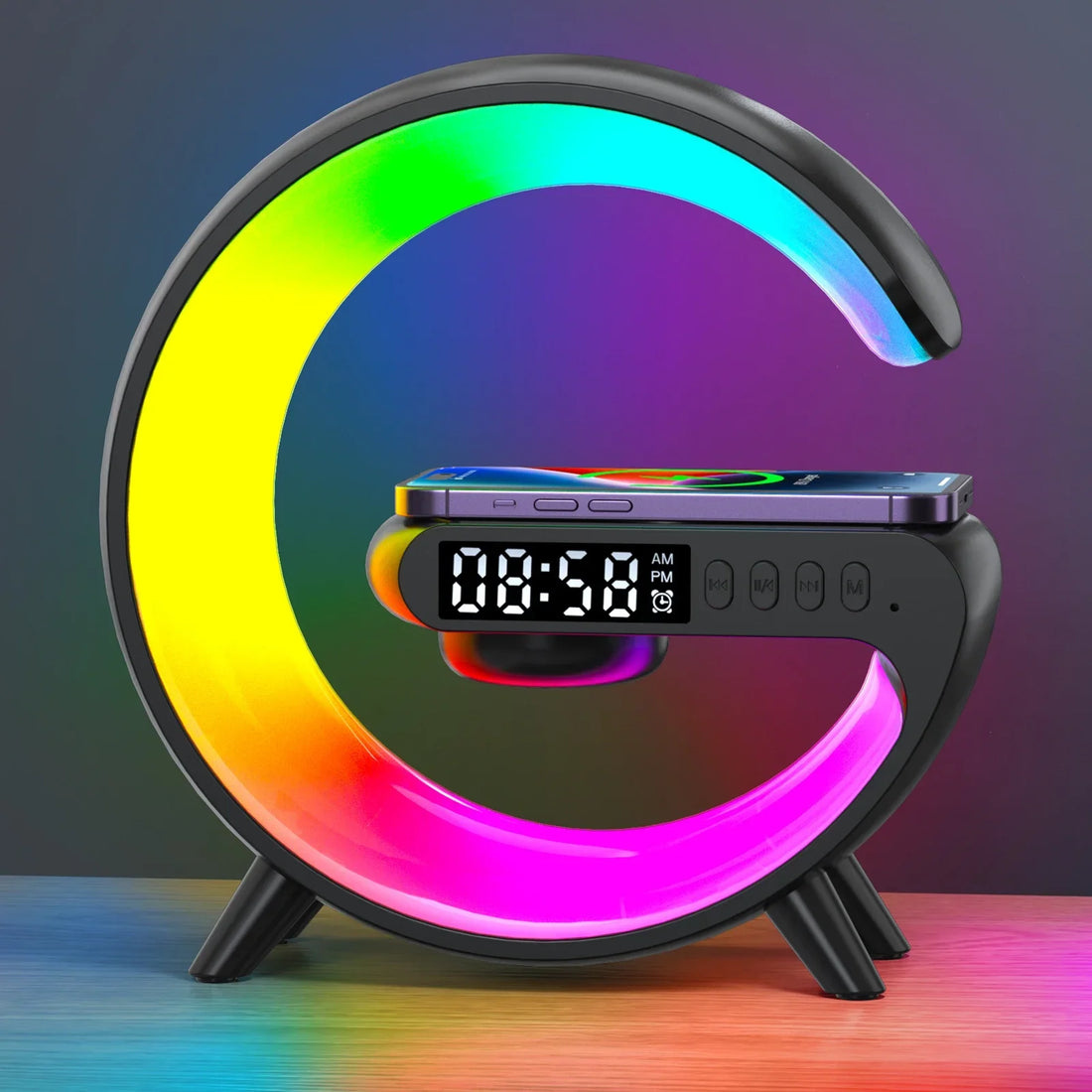 3-in-1 Wireless Charger with Speaker & RGB Light