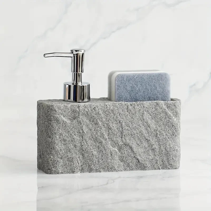 Soap Dispenser with Sponge Holder for an Organized Kitchen &amp; Bathroom