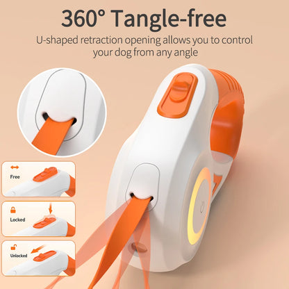 5M Retractable Dog Leash with LED Light, 35 kg