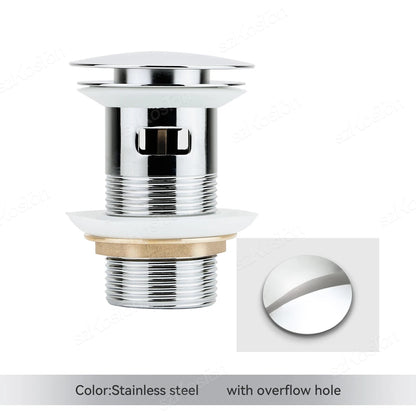 Brass Pop-Up Sink Drain