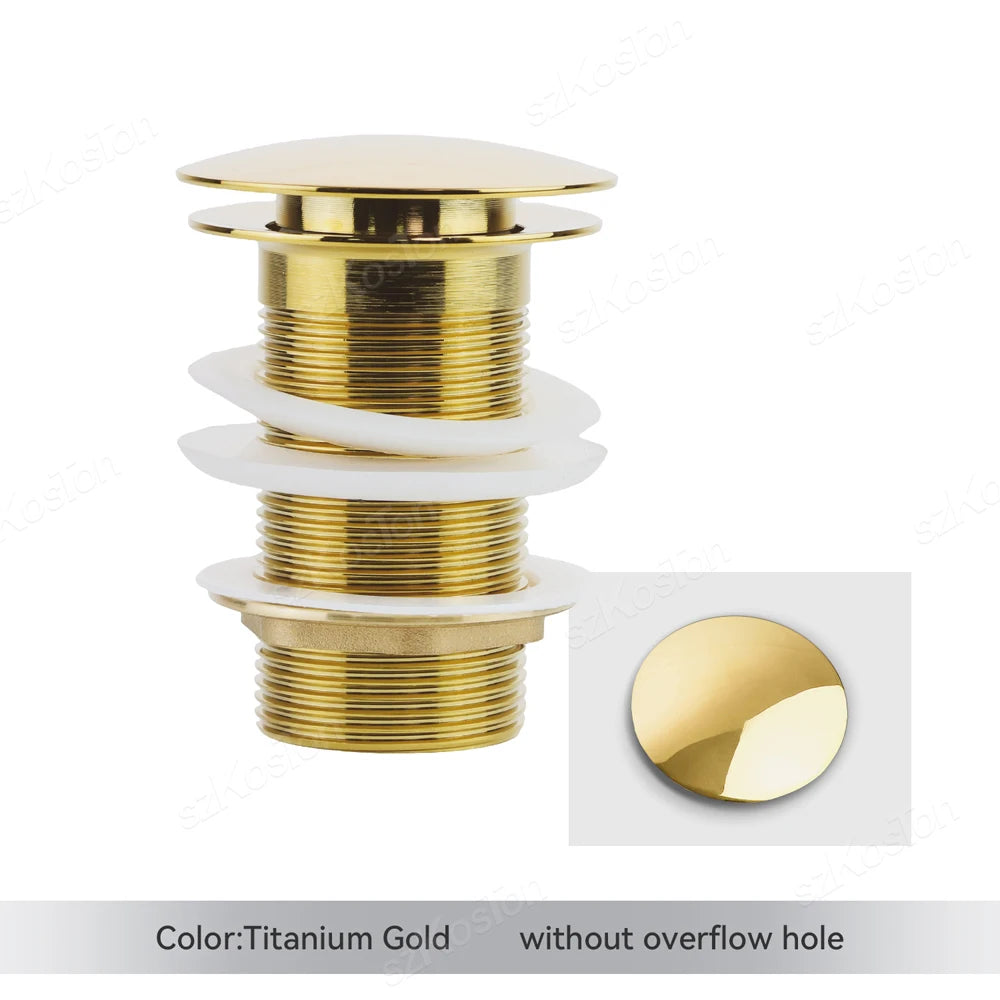 Brass Pop-Up Sink Drain