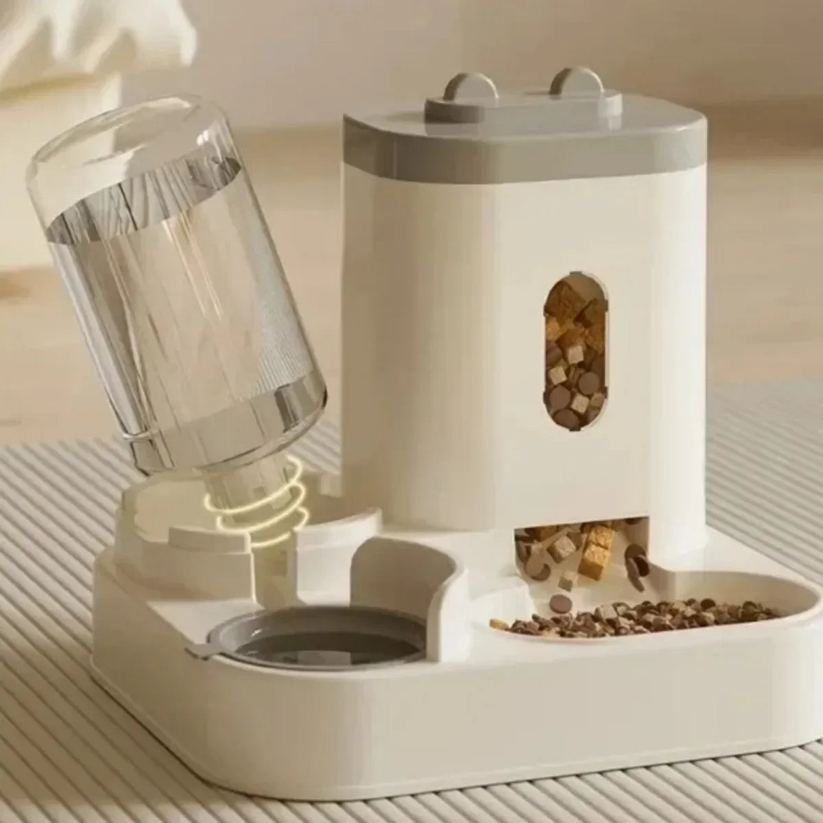 Automatic Gravity Pet Feeder &amp; Water Dispenser, 2L