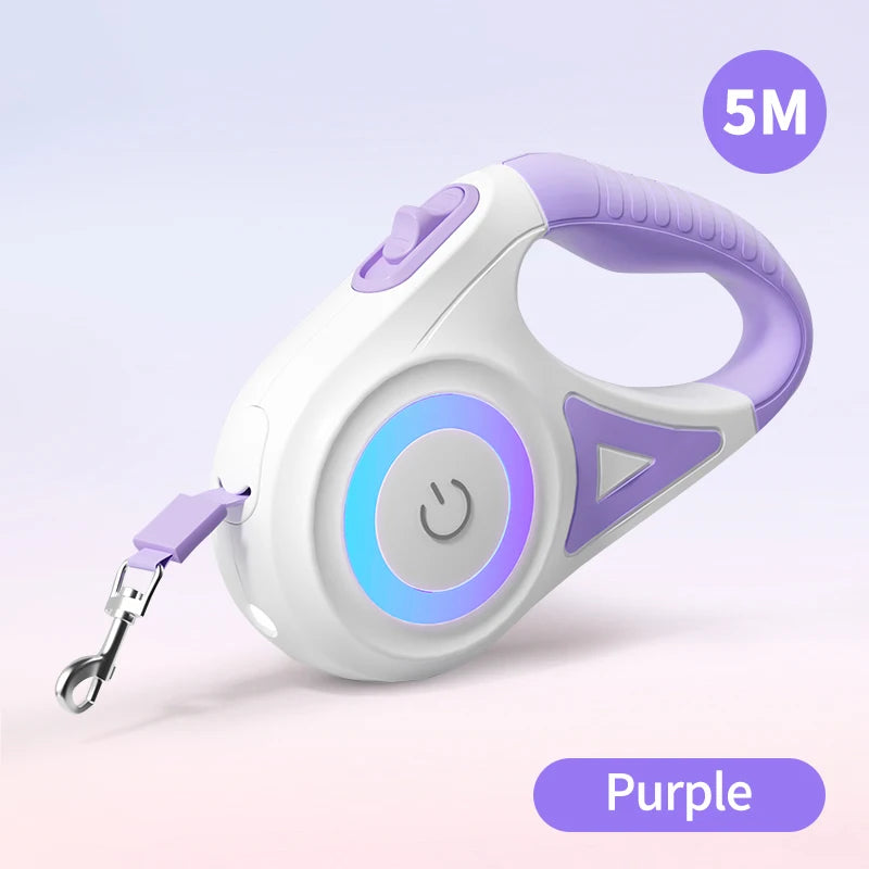 5M Retractable Dog Leash with LED Light, 35 kg
