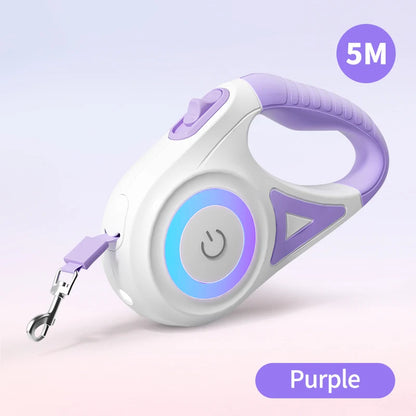 5M Retractable Dog Leash with LED Light, 35 kg