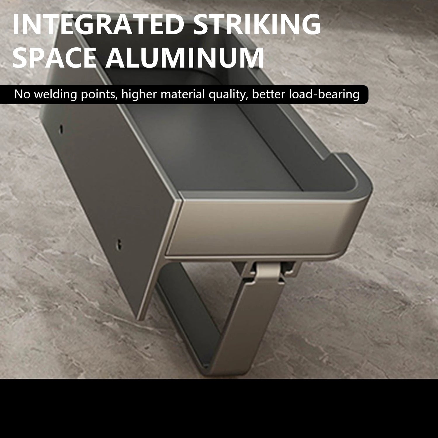 Aluminum Toilet Paper Holder with Shelf