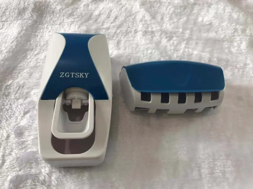 Automatic Toothpaste Dispenser &amp; Toothbrush Holder