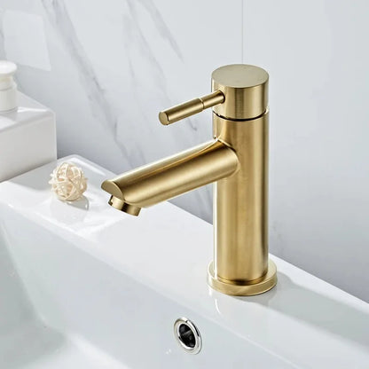 Brushed Gold Bathroom Faucet – 304 Stainless Steel