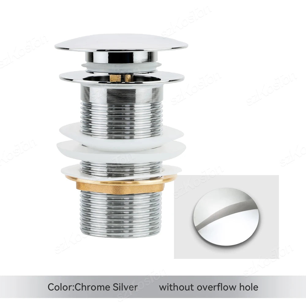 Brass Pop-Up Sink Drain