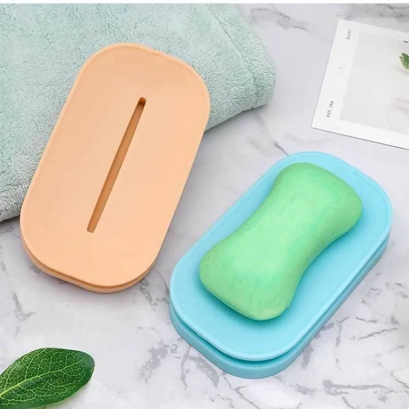 Double Layer Soap Box Portable Drain Soap Holder