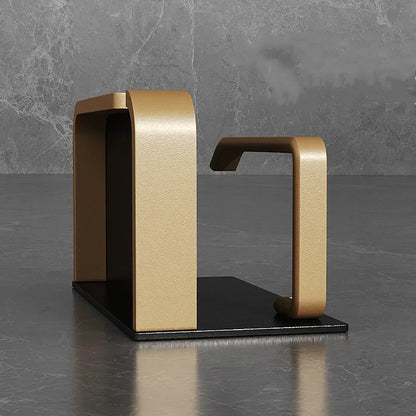 Black Gold Toilet Paper Holder with Shelf