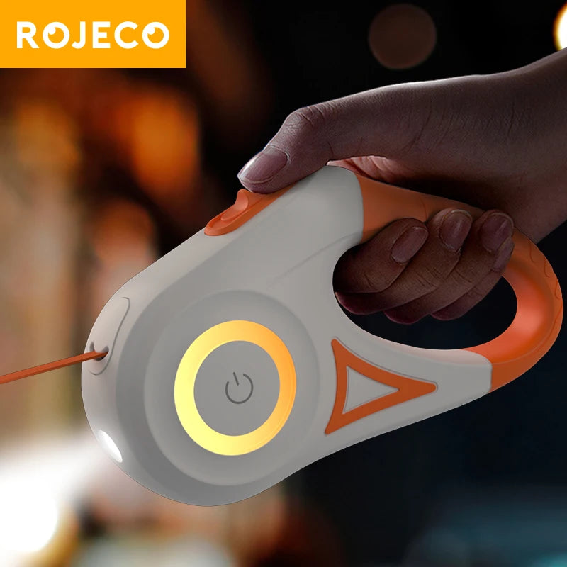 5M Retractable Dog Leash with LED Light