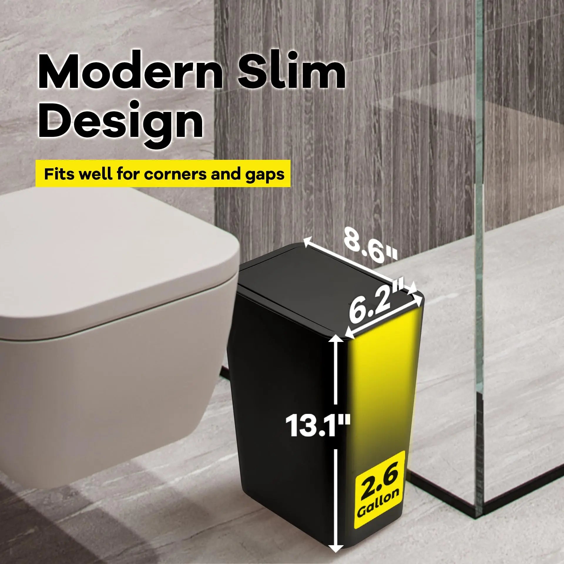 10L Bathroom Trash Can