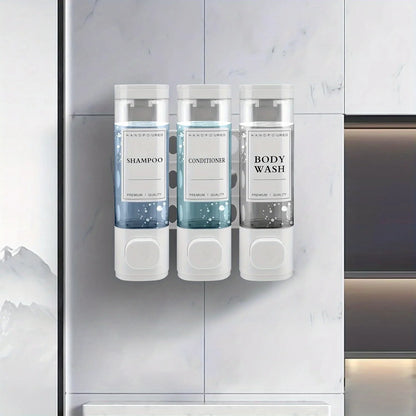 3-in-1 Wall Mounted Soap, Shampoo &amp; Shower Gel Dispenser