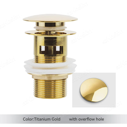 Brass Pop-Up Sink Drain