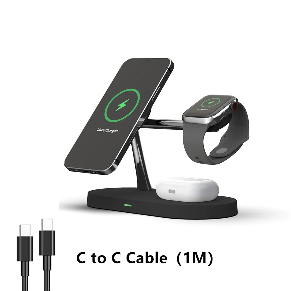 3 in 1 Wireless Charger Stand for iPhone, Apple Watch &amp; AirPods