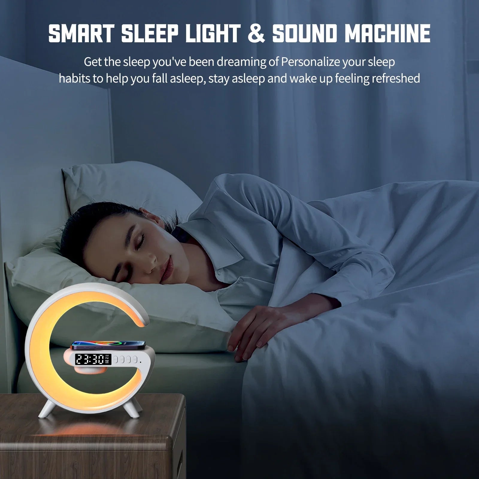 3-in-1 Wireless Charger with Speaker &amp; RGB Light