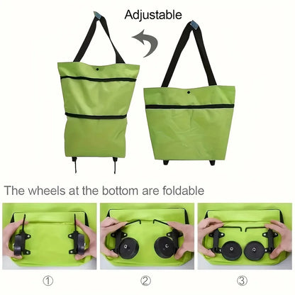 Foldable Shopping Trolley Bag with Wheels