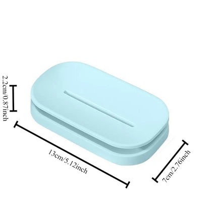 Double Layer Soap Box Portable Drain Soap Holder