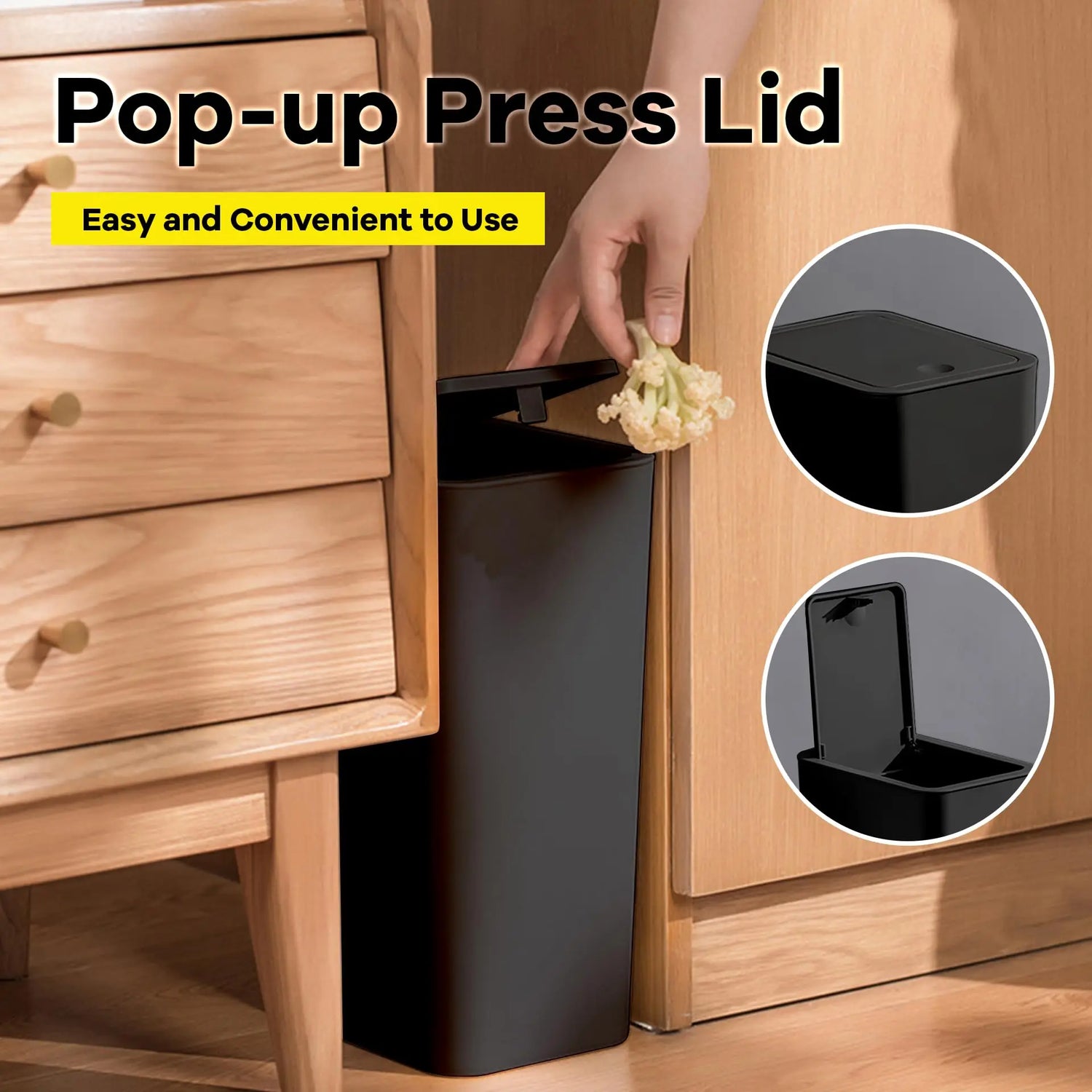 10L Bathroom Trash Can