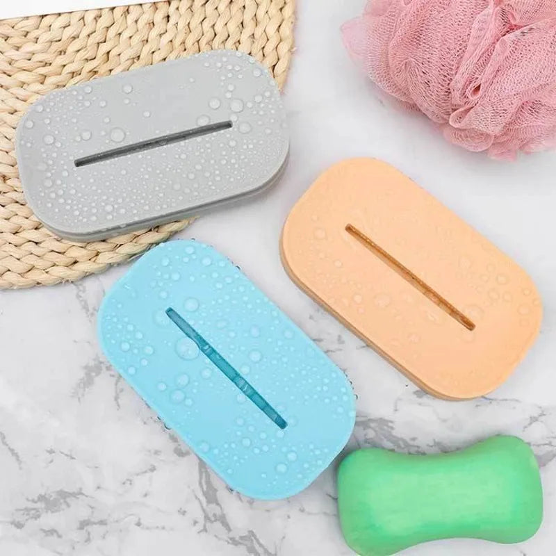 Double Layer Soap Box Portable Drain Soap Holder