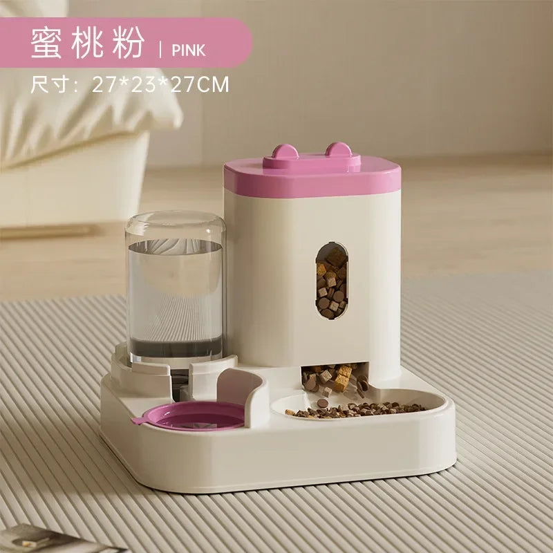 Automatic Gravity Pet Feeder &amp; Water Dispenser, 2L